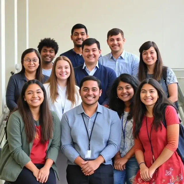 Diverse group of students and faculty