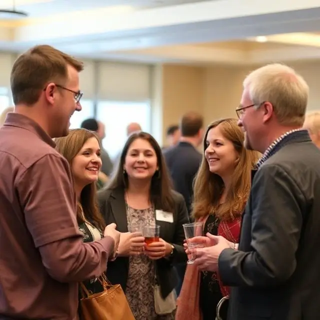 Alumni networking at a reunion