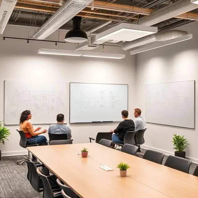 Collaborative workspace with whiteboards