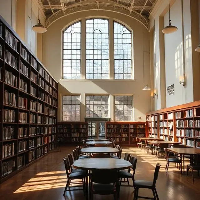 Quiet library and study hall