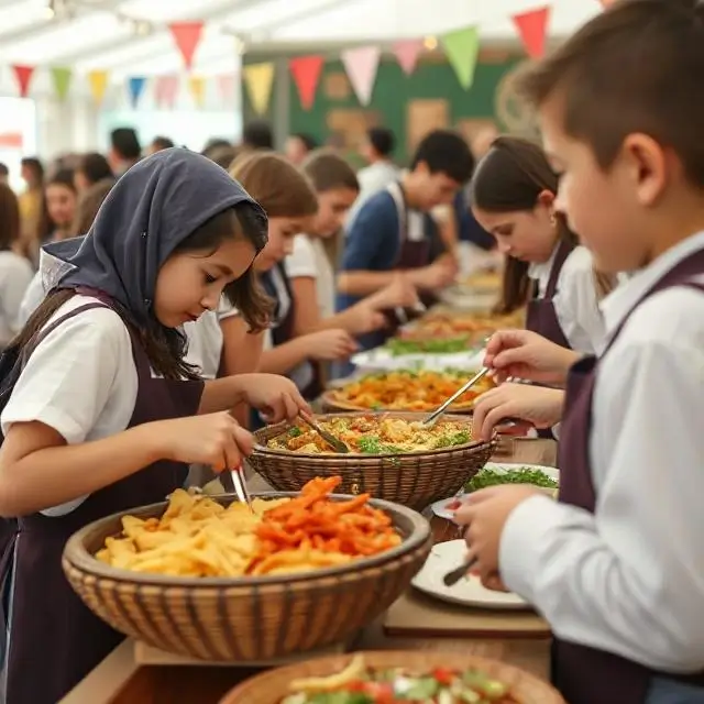 An international food festival at school.