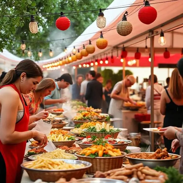 A lively international food festival