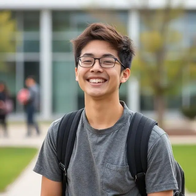 Student smiling