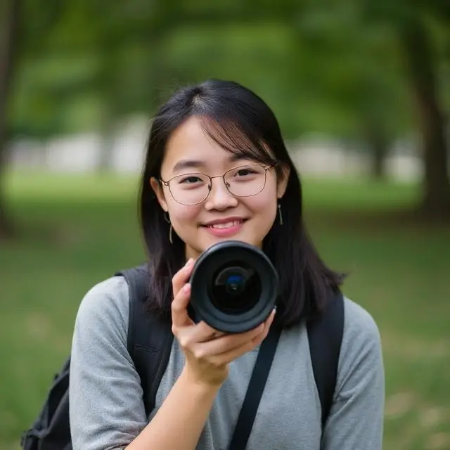 Portrait of student photographer Maya Lin