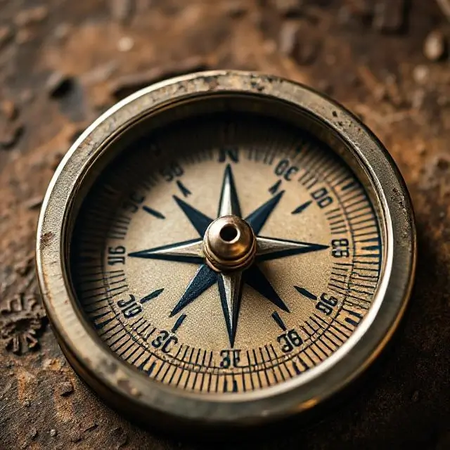 Compass pointing north