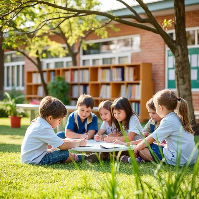 A serene and supportive environment at school.